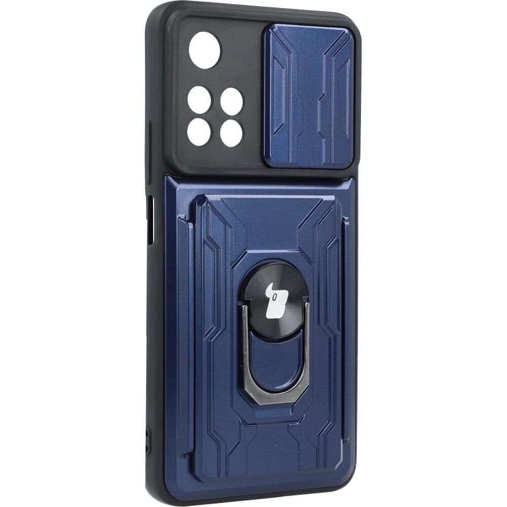 Bizon Case Camshield Card Slot Ring Xiaomi Redmi Note 11 Pro+ 5G albastru marin - 2