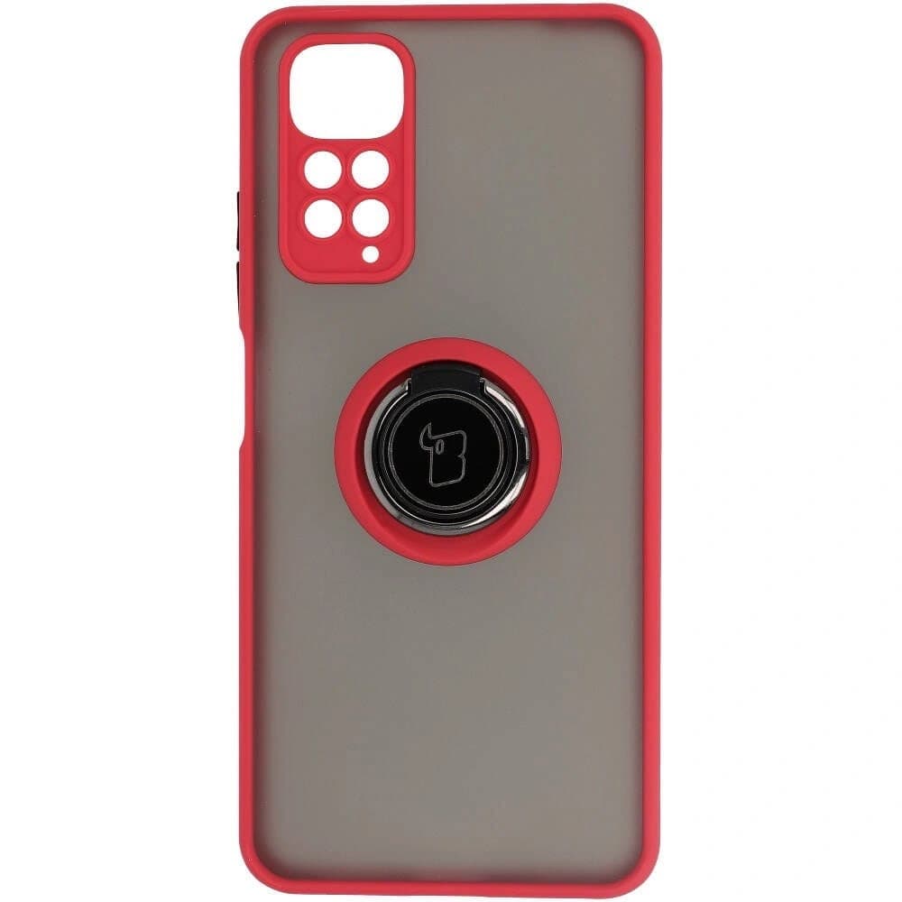 Bizon Case Hybrid Ring Xiaomi Redmi Note 11 / 11S 4G füstös piros kerettel - 2