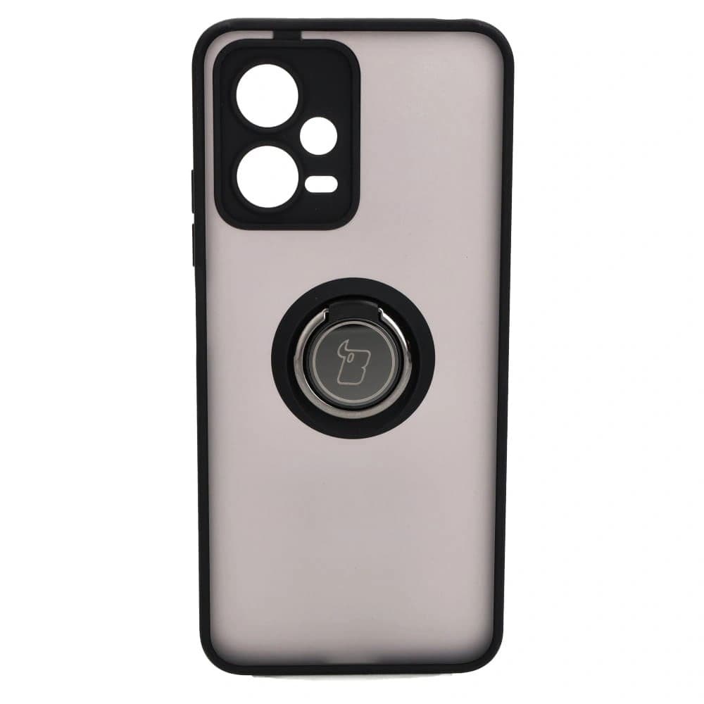 Bizon Case Hybrid Ring Xiaomi Poco X5 / Redmi Note 12 5G rauchig mit einem schwarzen Rahmen - 2