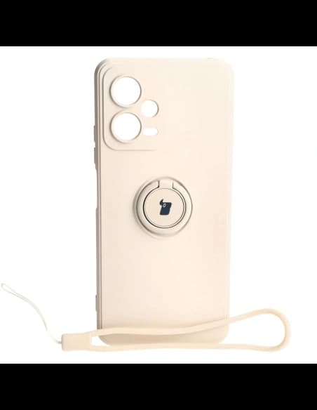 Bizon Case Silicone Ring Sq Xiaomi Redmi Note 12 5G/Poco X5 beige