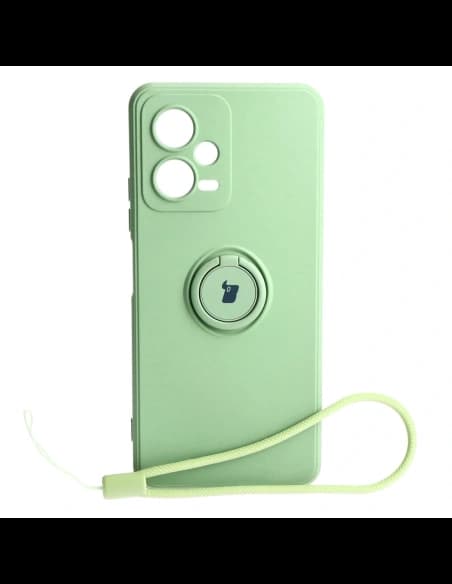 Bizon Case Silicone Ring Sq Xiaomi Redmi Note 12 5G/Poco X5 light green