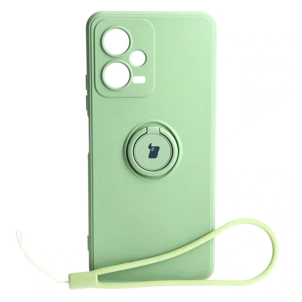 Bizon Case Silicone Ring Sq Xiaomi Redmi Note 12 5G/Poco X5 light green - 1