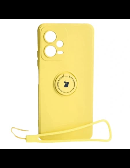 Bizon Case Silicone Ring Sq Xiaomi Redmi Note 12 5G/Poco X5 yellow