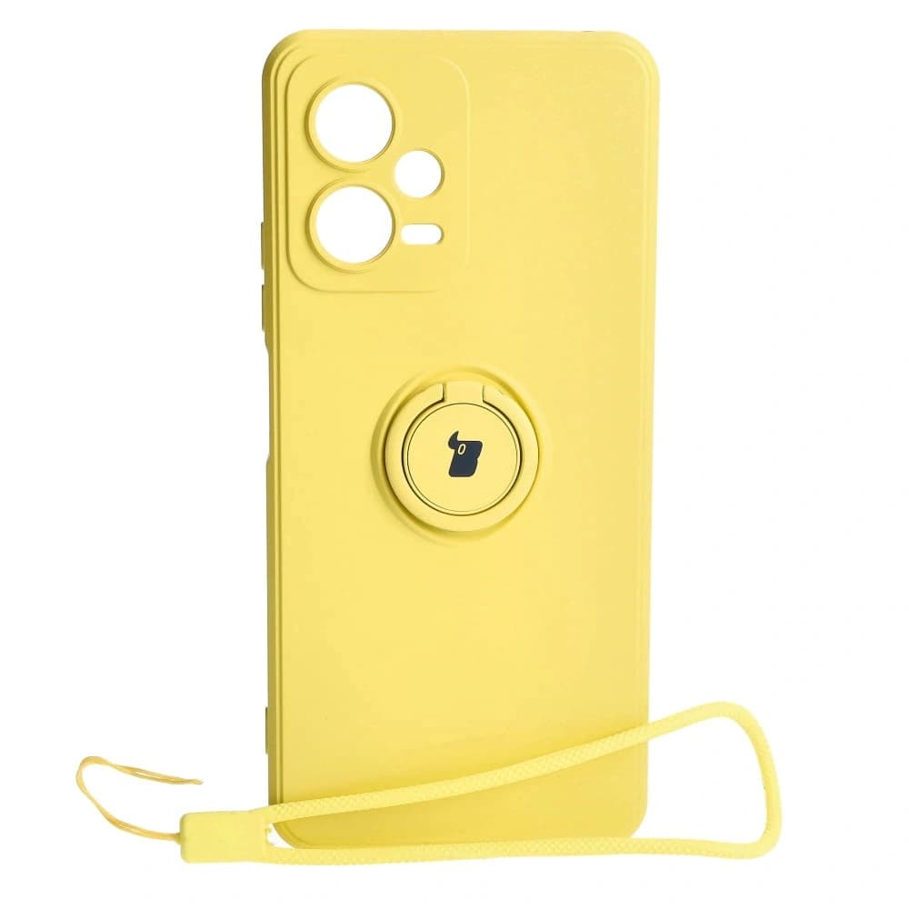 Bizon Case Silicone Ring Sq Xiaomi Redmi Note 12 5G/Poco X5 yellow - 1
