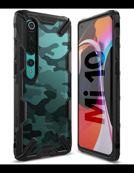 Ringke Xiaomi Tasche Fusion-X Mi 10/Pro Camo (Moro) Schwarz