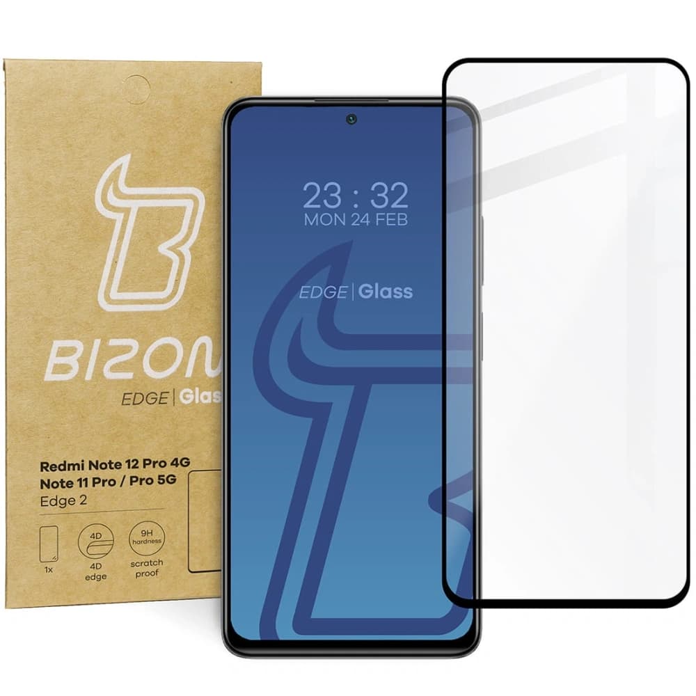 Bizon Glass Edge 2 Xiaomi Redmi Note 12 Pro 4G/11 Pro 4G/5G black - 1