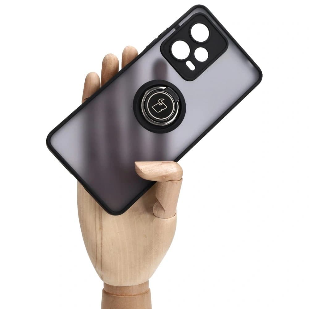 Bizon Case Hybrid Ring Xiaomi Redmi Note 12 Pro 5G smoky with a black frame - 6