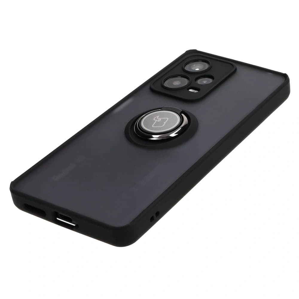 Bizon Case Hybrid Ring Xiaomi Redmi Note 12 Pro+ 5G fumuriu cu un cadru negru - 3