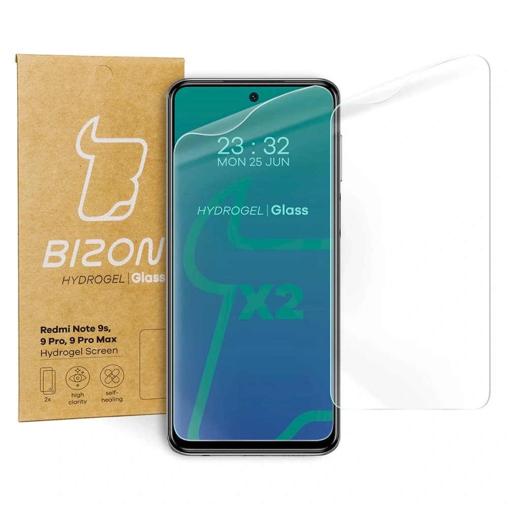 Bizon Glass Hydrogel Xiaomi Redmi Note 9S/ 9 Pro/ 9 Pro Max [2 PACK] - 1