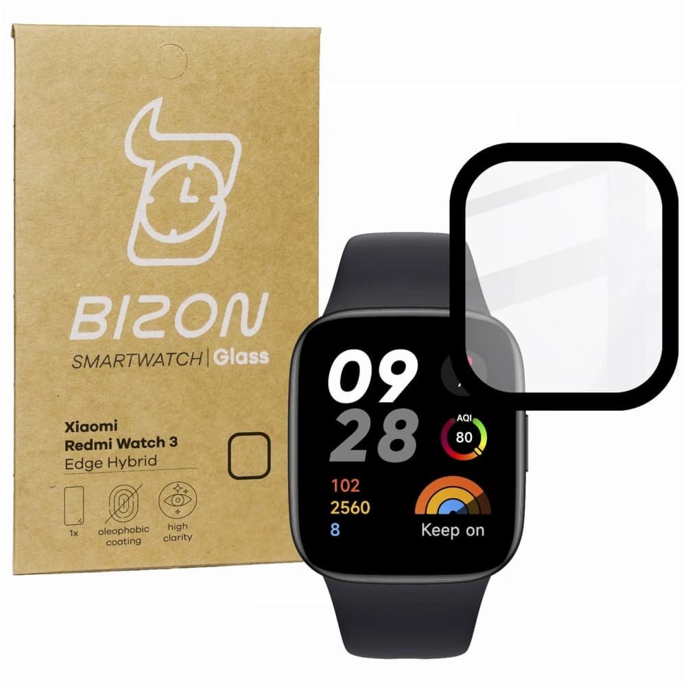 Bizon Glass Edge Hybrid Xiaomi Redmi Watch 3 black - 1