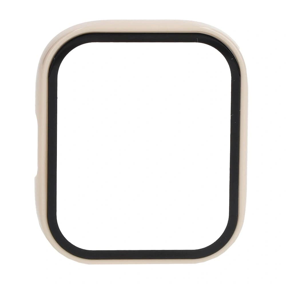 Etui Bizon Case+Glass Set do Xiaomi Redmi Watch 3 béžové - 1