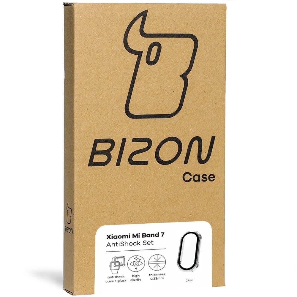 Bizon Case AntiShock Set Xiaomi Mi Band 7 transparent - 6