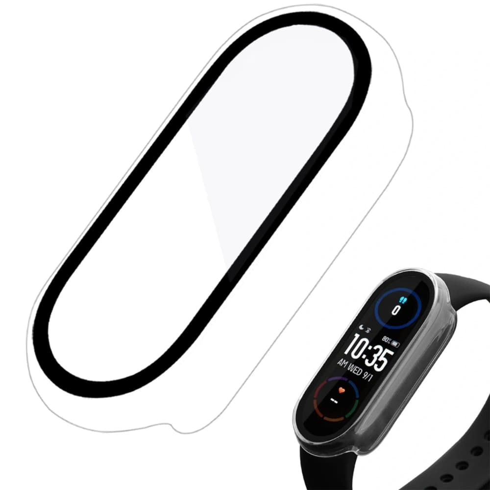 Bizon Caz Caz + Set de Sticlă Xiaomi Mi Band 7 clar - 2