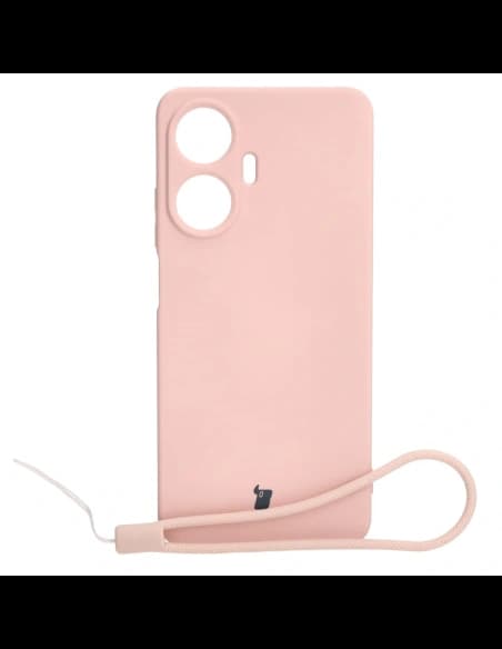 Etui Bizon Case Silicone pro Realme C55 světle růžové