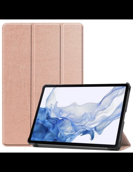 Etui Bizon Case Tab Croc do Samsung Galaxy Tab S9 růžovo-zlaté