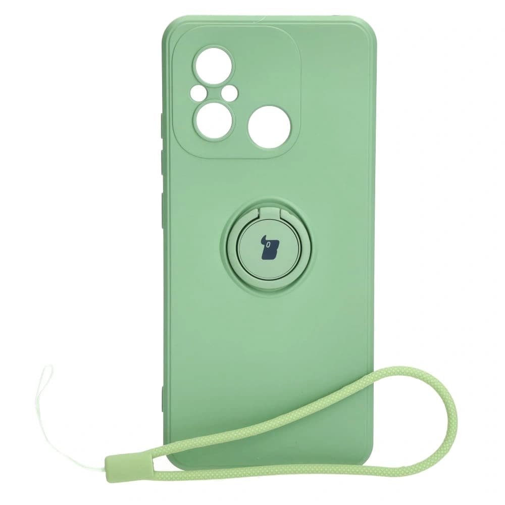 Bizon Case Inel din silicon Sq Xiaomi Redmi 12C verde deschis - 1
