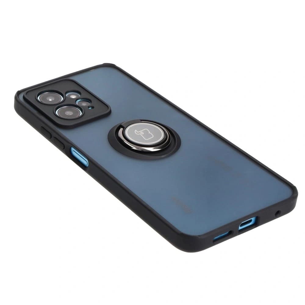 Bizon Case Hybrid Ring Xiaomi Redmi Note 12 4G rauchig mit einem schwarzen Rahmen - 4