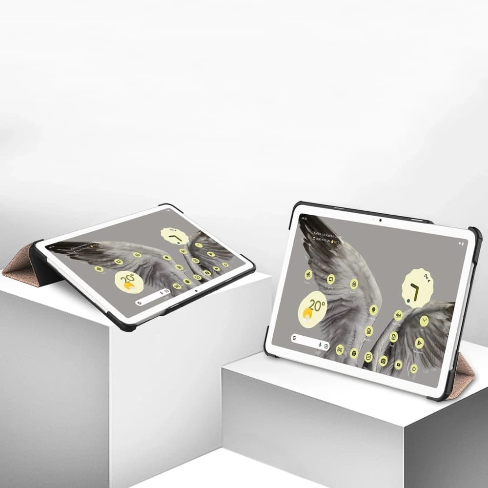 Etui Bizon Case Tab Croc do Google Pixel Tablet růžovo-zlaté - 2