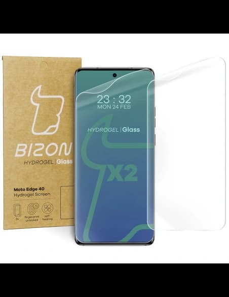 Bizon Glass Hydrogel Motorola Edge 40 [2 PACK]