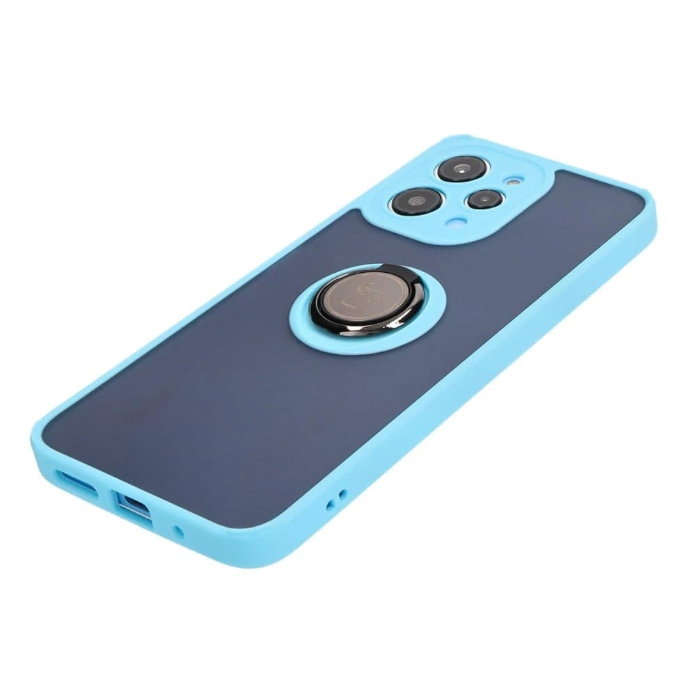 Bizon Case Hybrid Ring Xiaomi Redmi 12 füstös szürke világoskék kerettel - 3