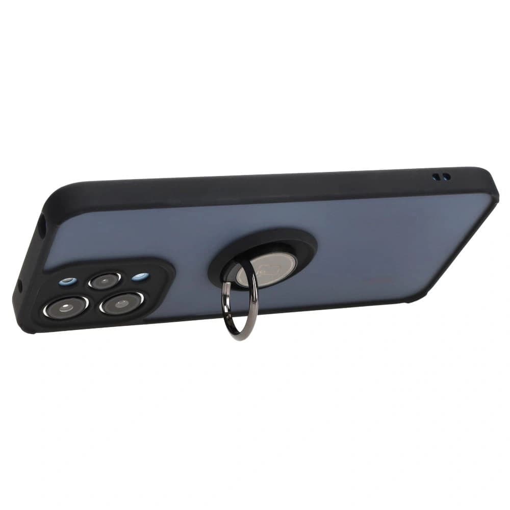 Bizon Case Hybrid Ring Xiaomi Redmi 12 rauchig mit einem schwarzen Rahmen - 5