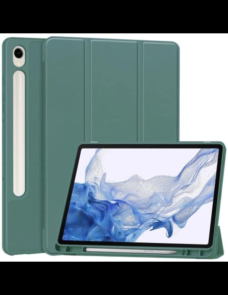 Etui Bizon Case Tab Lizard do Samsung Galaxy Tab S9 tmavě zelené