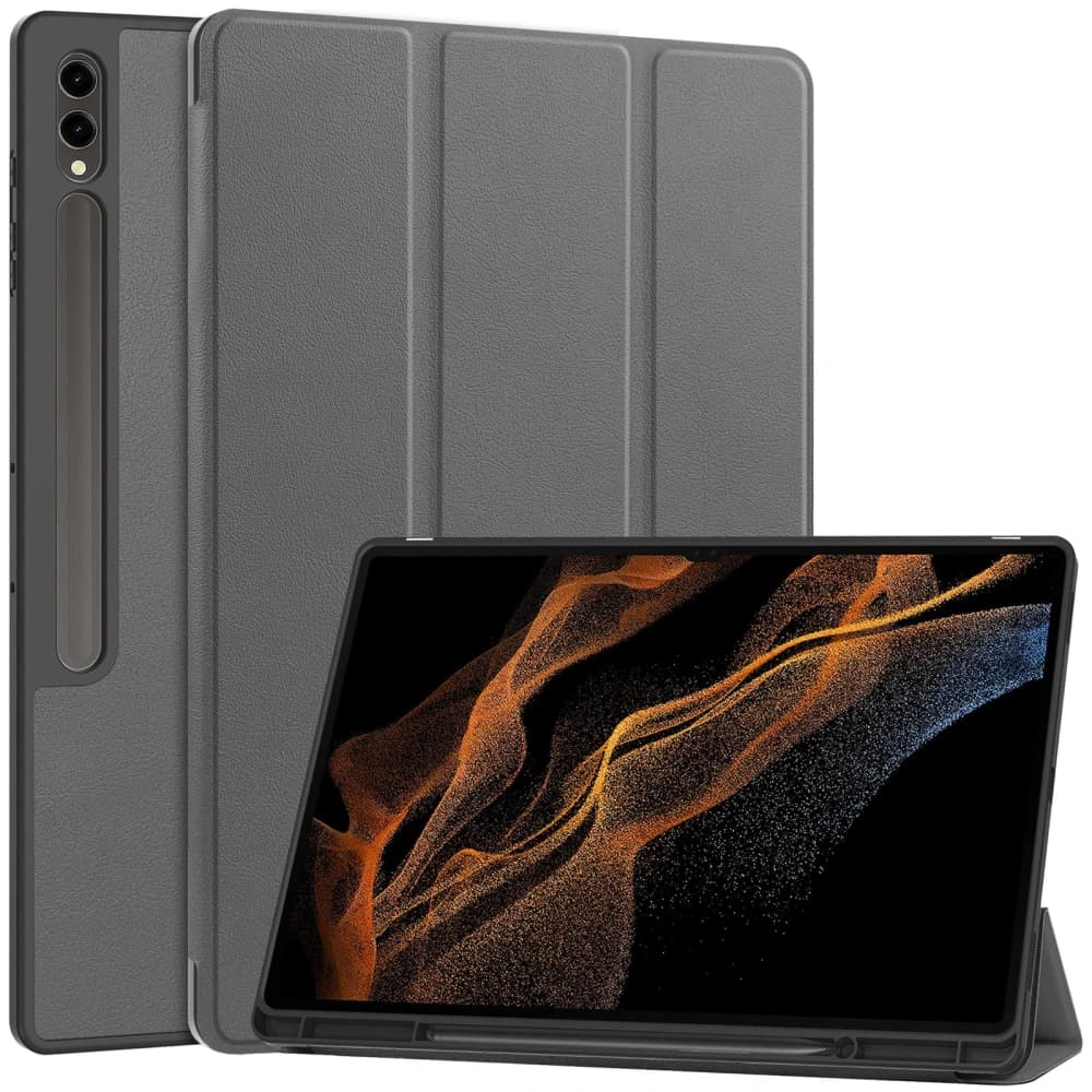 Bizon Case Tab Lizard Samsung Galaxy Tab S10 Ultra / S9 Ultra gri - 1