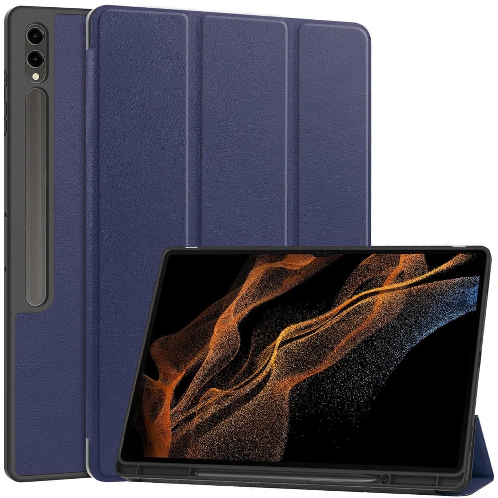 Bizon Case Tab Lizard Samsung Galaxy Tab S10 Ultra / S9 Ultra sötétkék - 1