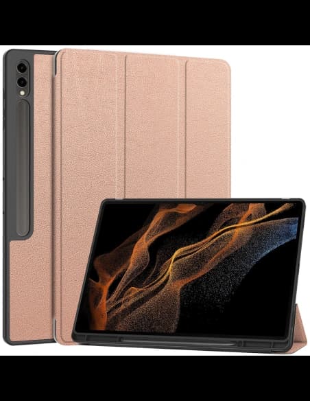 Bizon Case Tab Lizard Samsung Galaxy Tab S10 Ultra / S9 Ultra rose gold