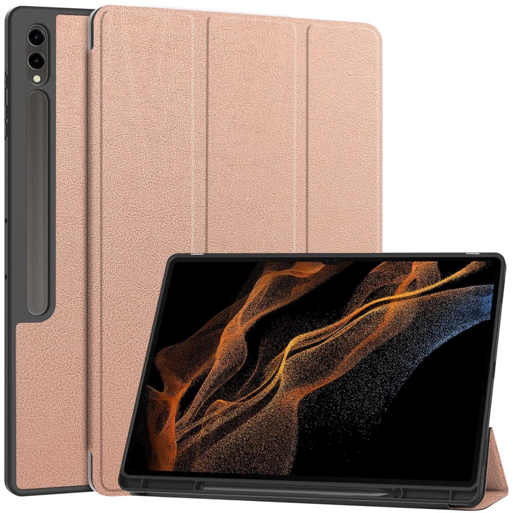 Bizon Case Tab Lizard Samsung Galaxy Tab S10 Ultra / S9 Ultra rose gold - 1