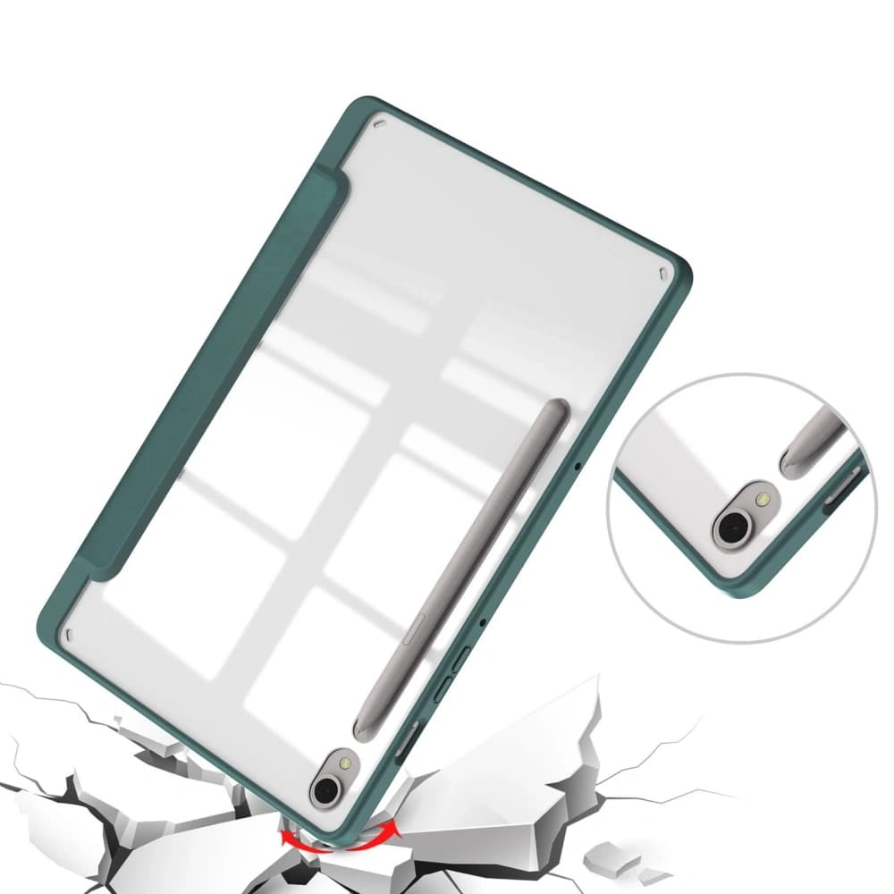 Caz Bizon Tab Clear Matt Samsung Galaxy Tab S9 verde închis - 6