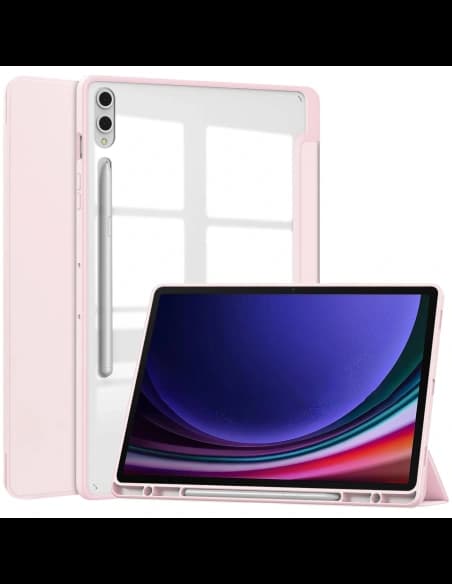 Bizon Case Tab Clear Matt Samsung Galaxy Tab S10 Plus / S9 Plus hellrosa