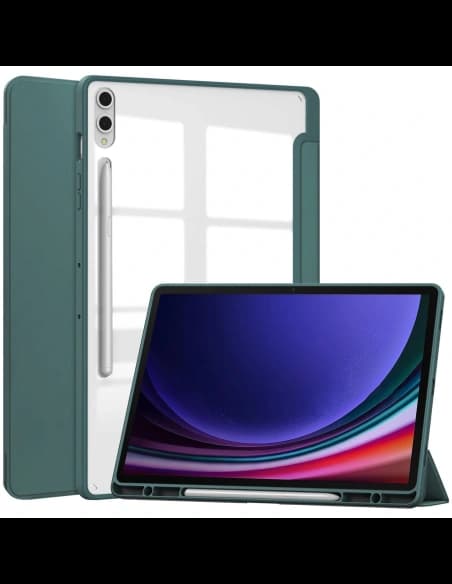 Bizon Case Tab Clear Matt Samsung Galaxy Tab S10 Plus / S9 Plus dunkelgrün