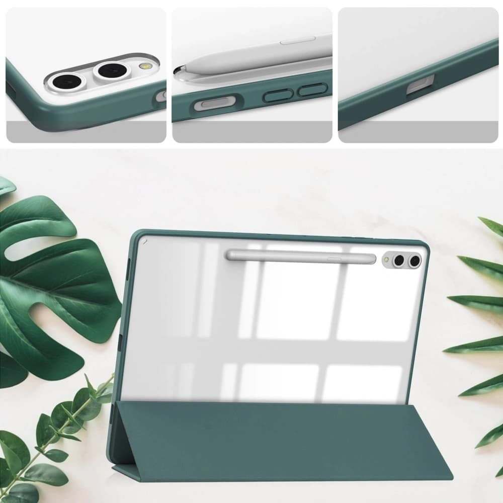 Bizon Case Tab Clear Matt Samsung Galaxy Tab S10 Plus / S9 Plus dunkelgrün - 3