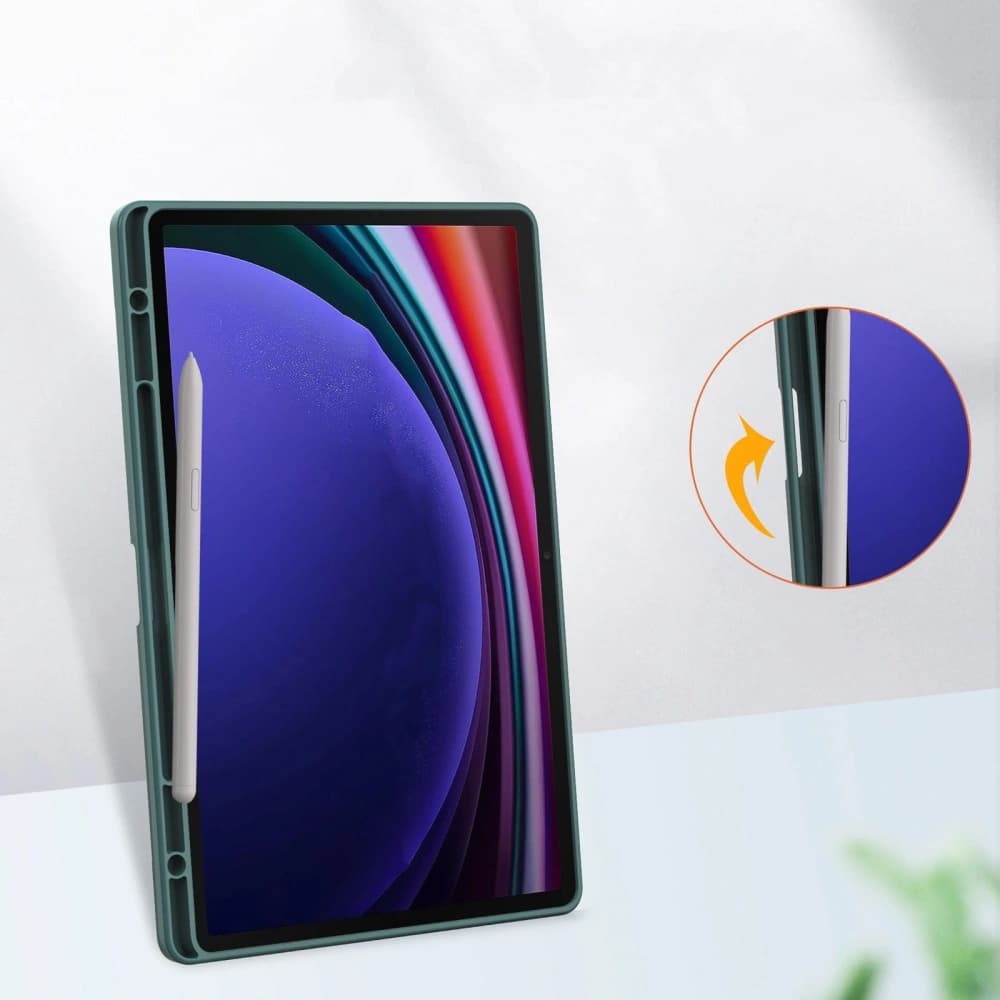 Bizon Case Tab Clear Matt Samsung Galaxy Tab S10 Plus / S9 Plus dunkelgrün - 5