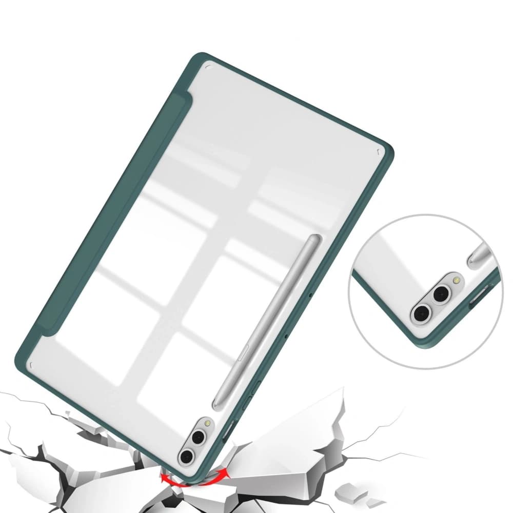 Bizon Case Tab Clear Matt Samsung Galaxy Tab S10 Plus / S9 Plus dunkelgrün - 6