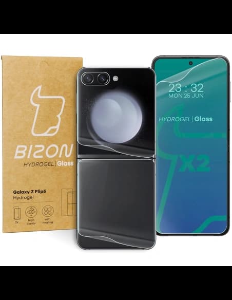 Folie hydrogelové na zadní a přední stranu Bizon Glass Hydrogel Samsung Galaxy Z Flip5