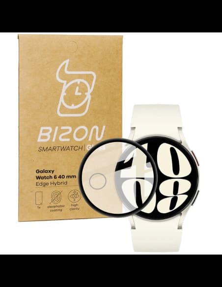 Bizon üveg óra Edge Hybrid Samsung Galaxy Watch 6 40mm fekete