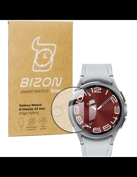 Bizon Glass Watch Edge Hybrid Samsung Galaxy Watch 6 Classic 43mm black
