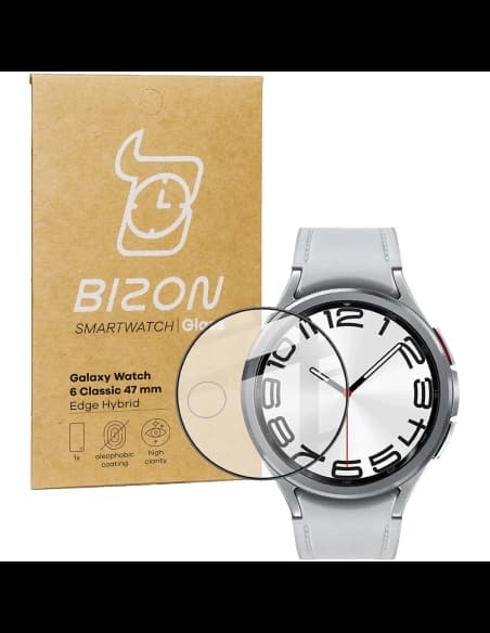 Bizon Glass Watch Edge Hybrid Samsung Galaxy Watch 6 Classic 47 mm black