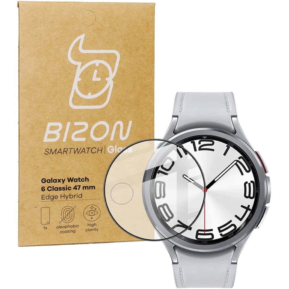 Bizon Glass Watch Edge Hybrid Samsung Galaxy Watch 6 Classic 47 mm black - 1