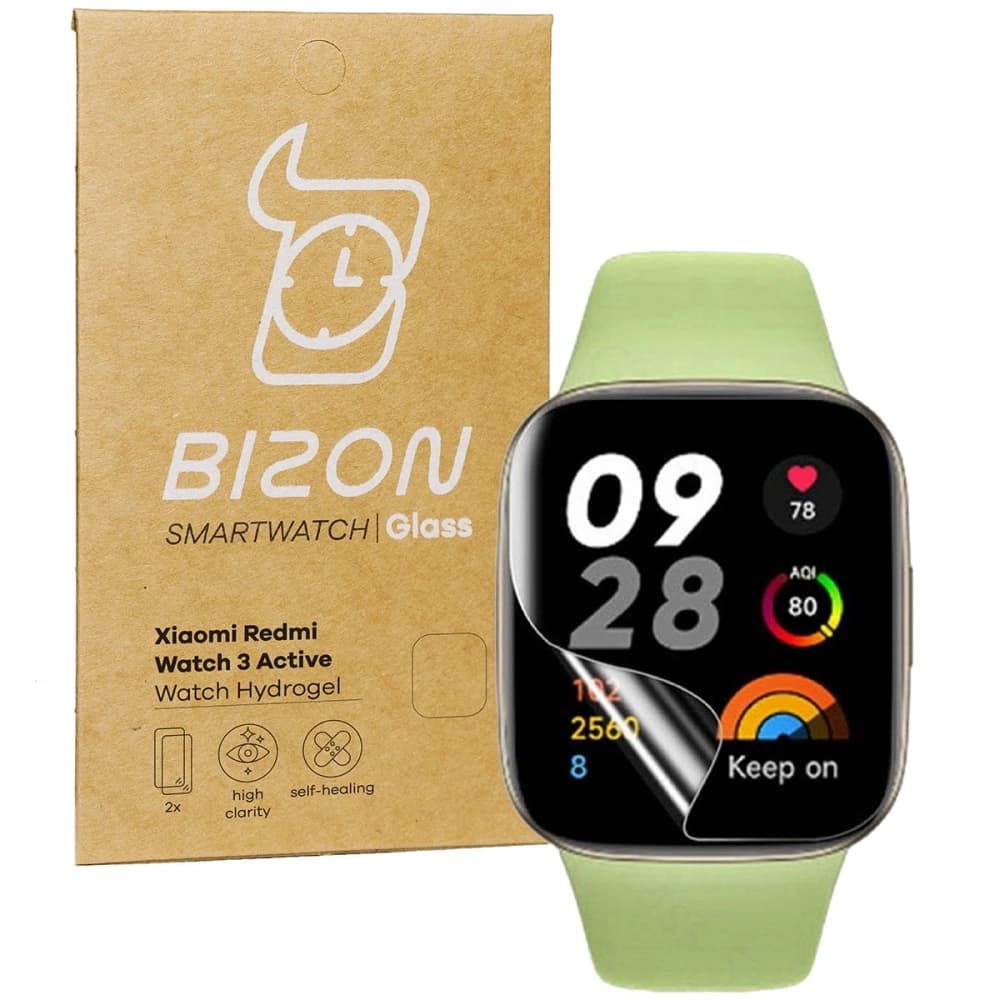 Fólie z hydrogelem na displej Bizon Glass Watch Hydrogel pro Redmi Watch 3 Active [2 PACK] (hodinky) - 1
