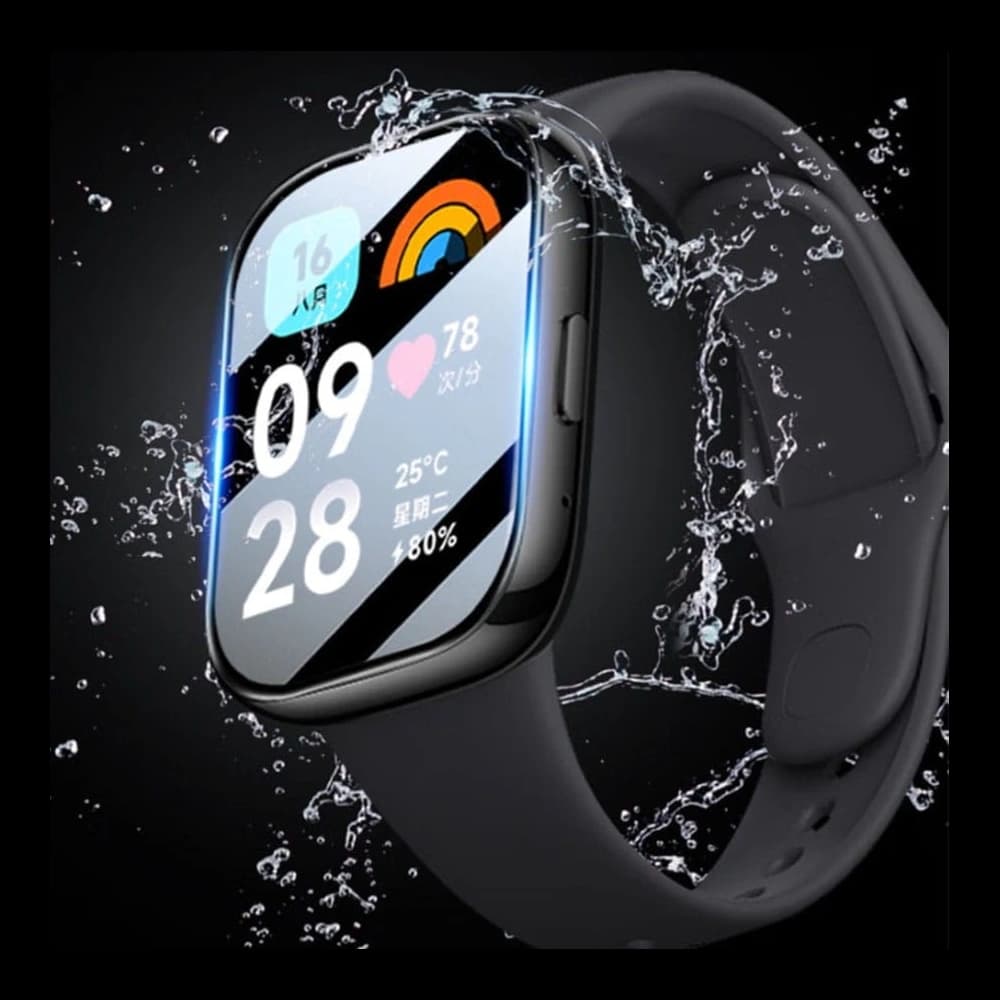 Ceas hibrid Bizon Glass Watch Edge Redmi Watch 3 Active negru - 4