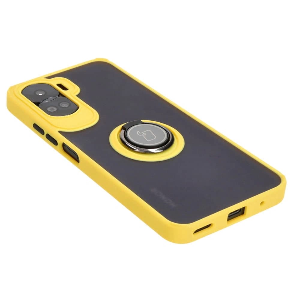 Bizon Case Hybrid Ring Honor 90 Lite füstös sárga kerettel - 4