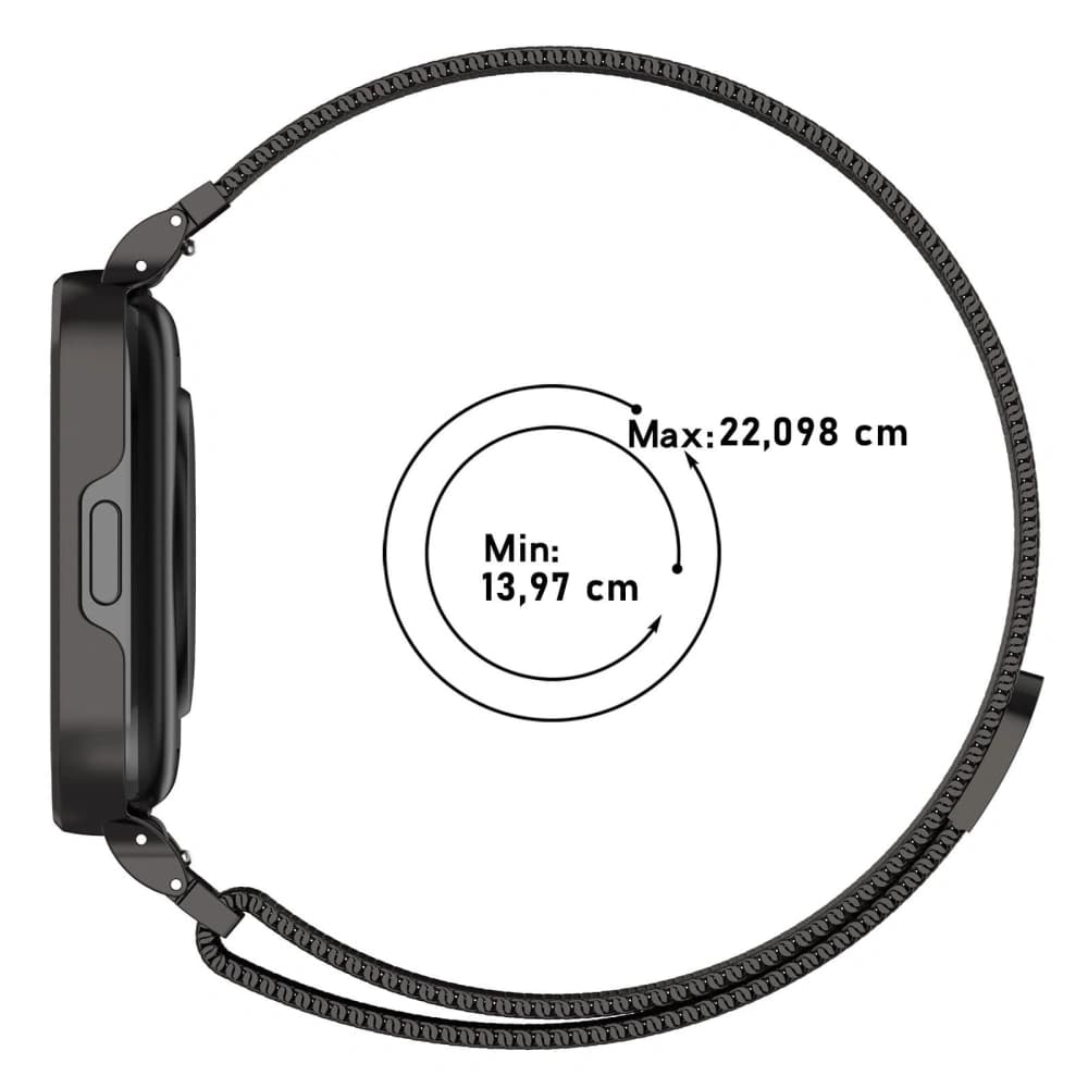Bizon Strap + Carcasa Lant Ceas Xiaomi Redmi Watch 3 Active negru - 4