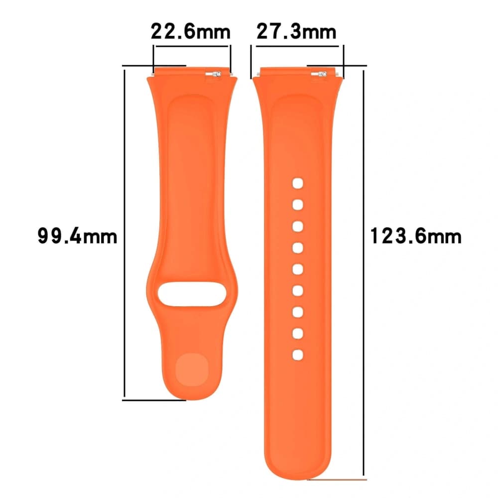 Pasek Bizon Strap Watch Dots do Xiaomi Redmi Watch 3 Active oranžový - 2