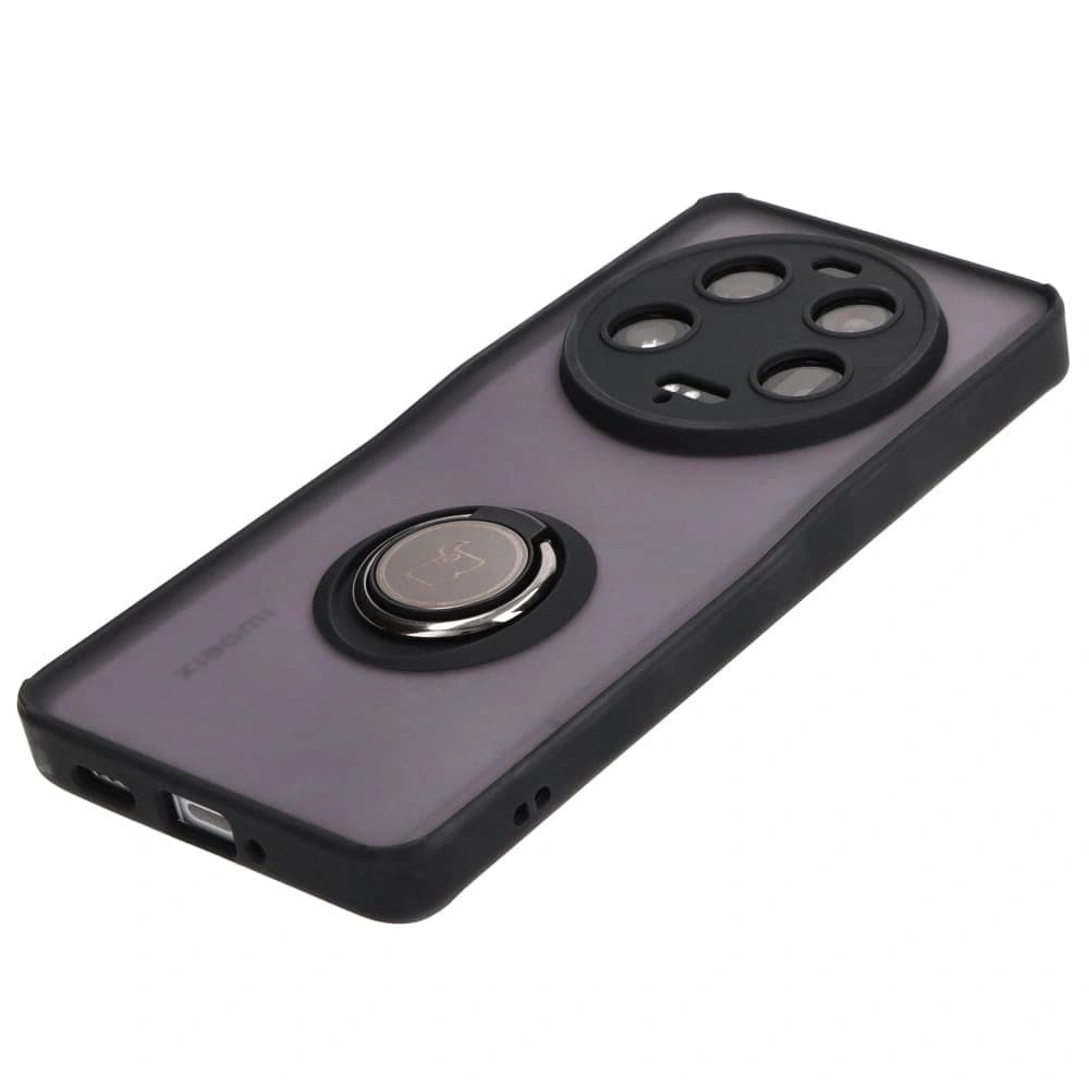 Bizon Case Hybrid Ring Xiaomi 13 Ultra smoky with a black frame - 3