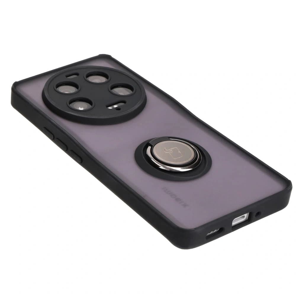Bizon Case Hybrid Ring Xiaomi 13 Ultra smoky with a black frame - 4