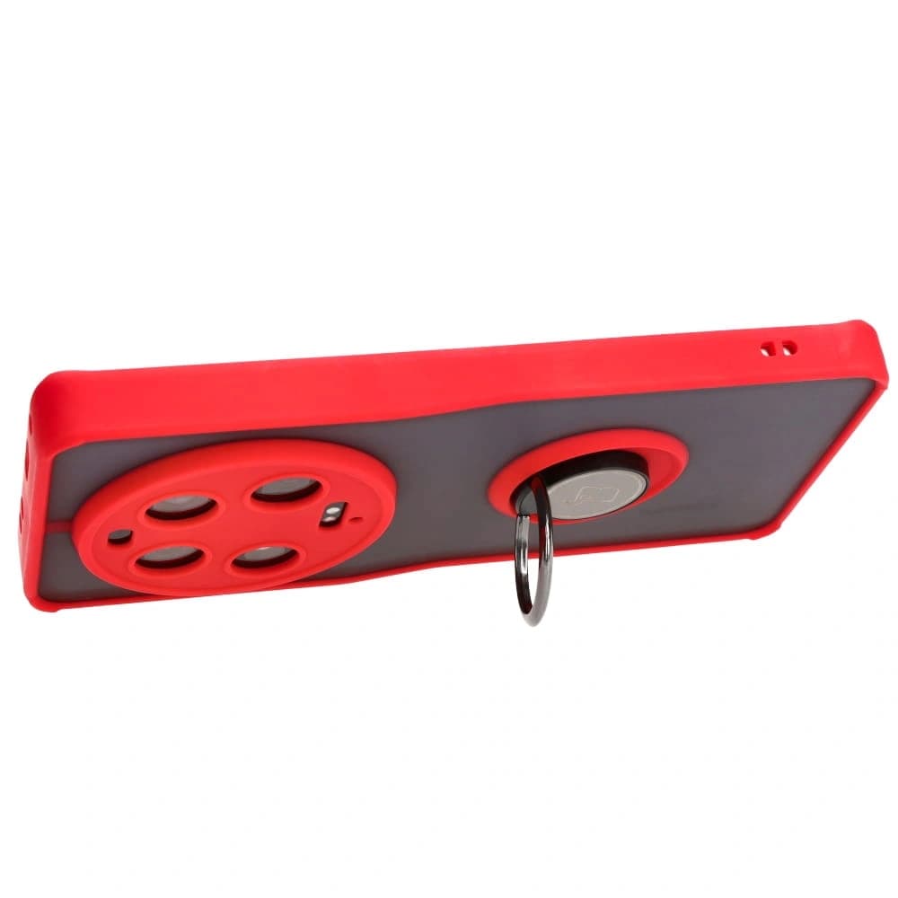 Bizon Case Hybrid Ring Xiaomi 13 Ultra smoky with a red frame - 5
