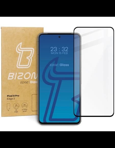 Szkło hartowane Bizon Glass Edge 2 do Pixel 8 Pro czarne